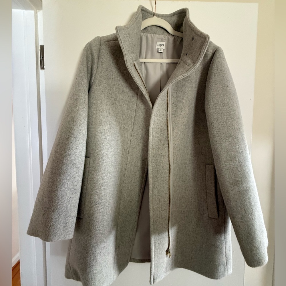 J. Crew Light Gray Wool Blend Peacoat